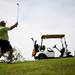 Saline resident Peter Wood watches his approach shot during the Ann Arbor City Golf Championship on Sunday, July 21. Daniel Brenner I AnnArbor.com